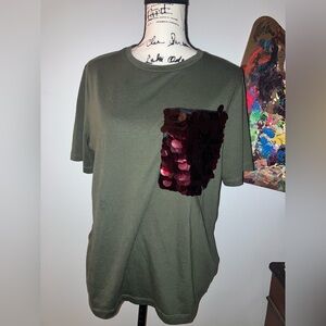 Oversized sequin Zara t shirt size medium
